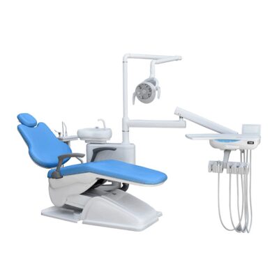 Silla dental moderna con equipo y suministros odontológicos para clínicas dentales en Costa Rica.