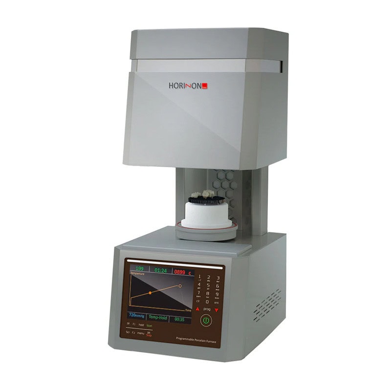 Horno cerámico Shenpaz Horinon Press 1 Horno de secado y calentamiento dental HORIZONTAL, equipado con pantalla táctil y control de temperatura preciso, ideal para clínicas dentales y laboratorios.