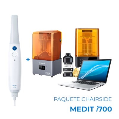 Placa base para impresión 3D, equipo dental, software y suministros especializados para clínicas odontológicas.