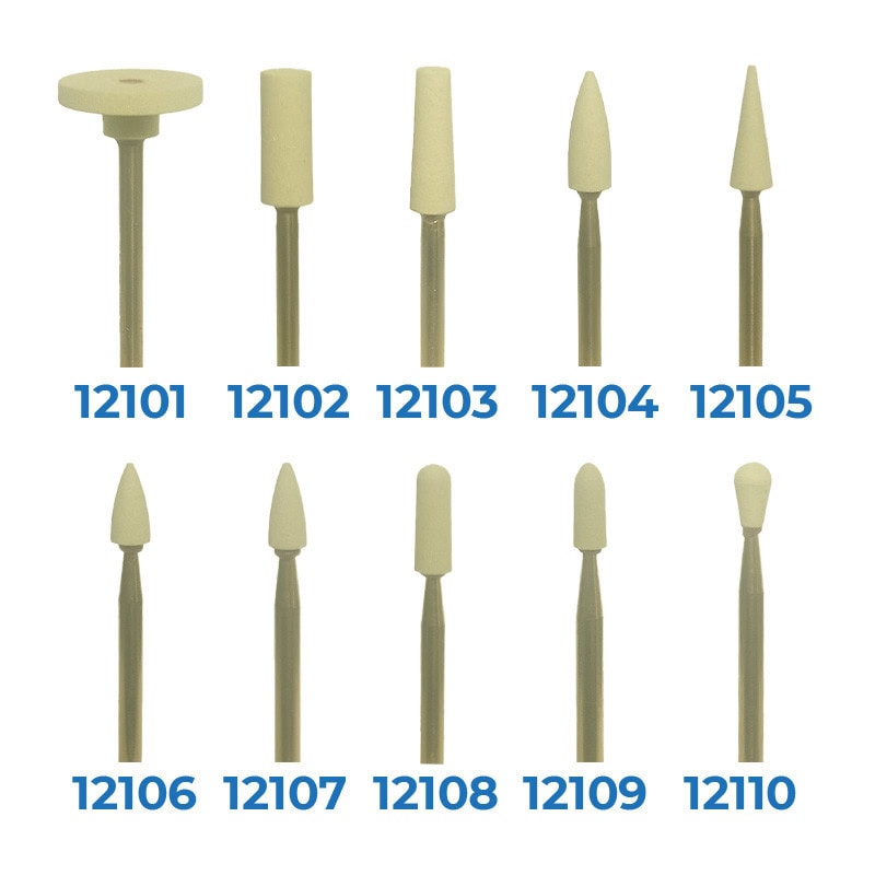 Micro pulidor 1 Q-tips dentales de diferentes tamaños y formas para procedimientos odontológicos, ideales para limpieza, aplicación de materiales y cuidado dental profesional.