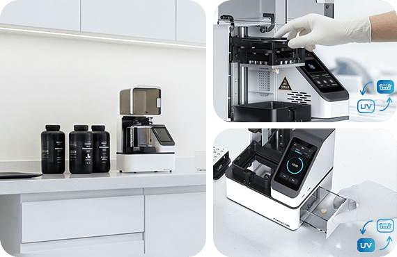 Equipo y suministros dentales de alta calidad para clínicas y consultorios. Incluye máquinas de laboratorio y productos esenciales para procedimientos odontológicos.