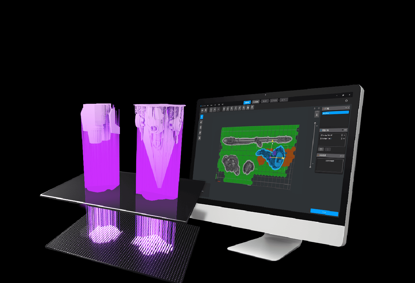 Equipo digital y suministros dentales para precisión y eficiencia.