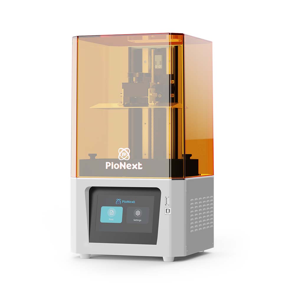 Impresora 3D dental Pionext para fabricación de modelos y prótesis con alta precisión y eficiencia en clínicas y laboratorios dentales.