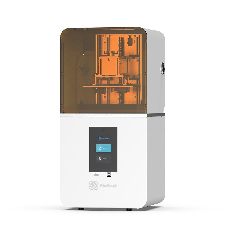 Impresora 3D dental moderna con pantalla táctil y estructura compacta, diseñada para crear modelos y prótesis dentales con precisión y eficiencia en clínicas odontológicas.