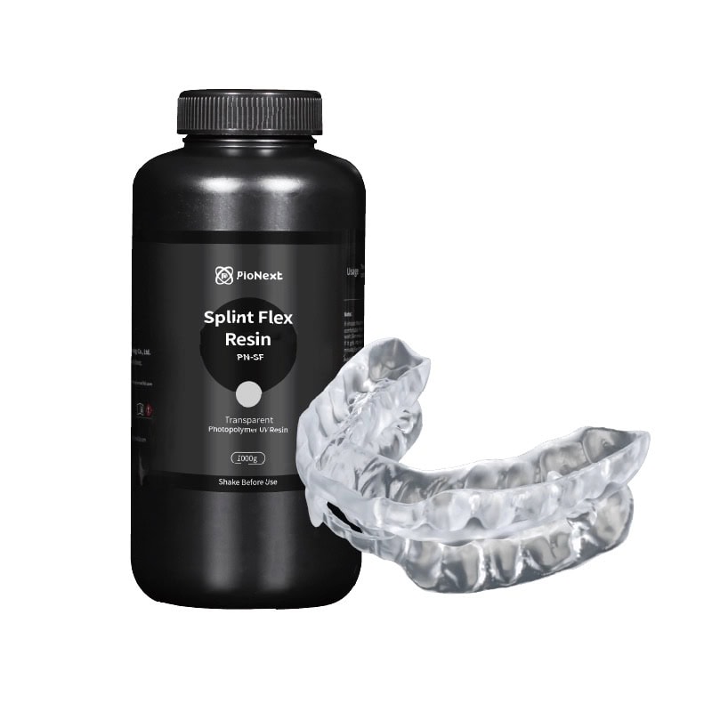 Resina Splint Flex PioCreat 1 Resina de flexión transparente para splint dental, ideal para tratamientos de estabilización y protección en odontología, fácil de usar y de alta calidad.