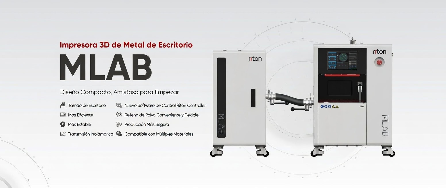 Impresora 3D de metal para oficina con diseño compacto y controlador de lazo cerrado, ideal para prototipos y producción en entornos dentales y tecnológicos.