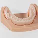 Prótesis dentales de alta calidad y suministros para clínicas dentales, incluyendo modelos de encías y dientes para procedimientos de restauración y rehabilitación oral.