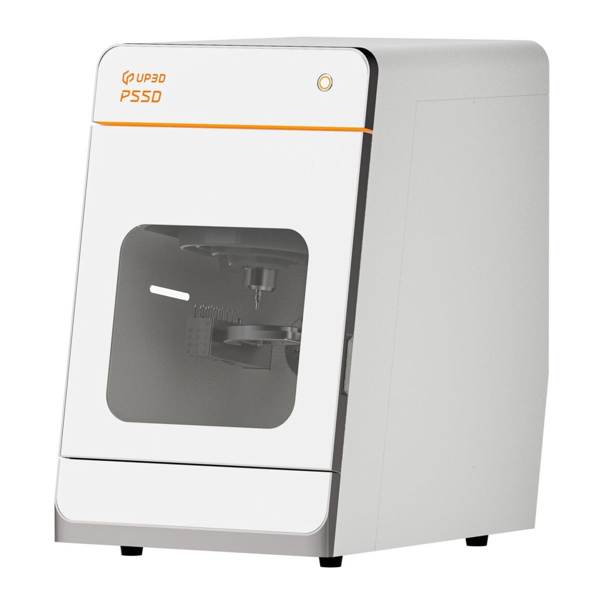 Fresadora dental UP3D P55D 1 Imagen de un equipo dental moderno y compacto, utilizado en clínicas odontológicas para procedimientos precisos y eficientes.