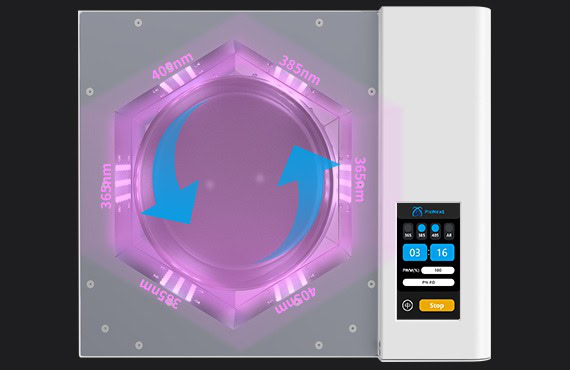 Equipo de esterilización dental con control digital y pantalla táctil, diseñado para clínicas dentales, con dimensiones precisas y tecnología avanzada.